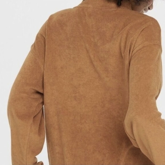 Aerie Offline Summer Lights Quarter Zip Oversized Terry Sweatshirt NWOT M - Picture 2 of 14